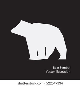 Bear Symbol. Simple Sign Of Animal. Wildlife. Abstract Vector Illustration