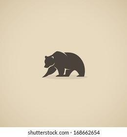 Bear symbol - vector illustration