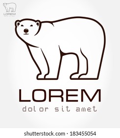Bear symbol. Vector illustration.