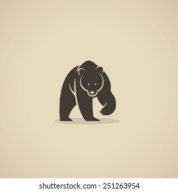 Bear symbol - vector illustration