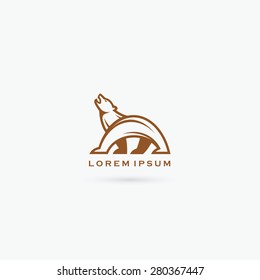 Bear symbol  - vector illustration
