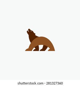 Bear symbol - vector illustration
