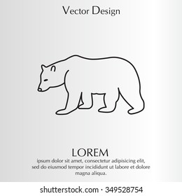 Bear symbol - vector illustration