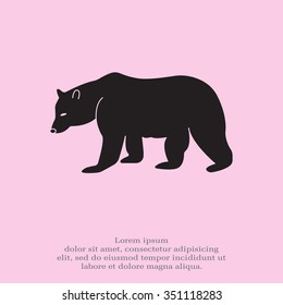 Bear symbol - vector illustration