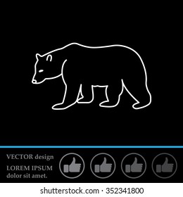 Bear symbol - vector illustration