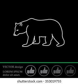 Bear symbol - vector illustration