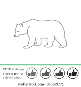 Bear symbol - vector illustration