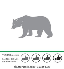 Bear symbol - vector illustration