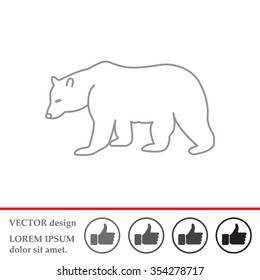 Bear symbol - vector illustration