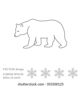 Bear symbol - vector illustration