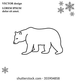 Bear symbol - vector illustration