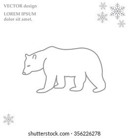 Bear symbol - vector illustration