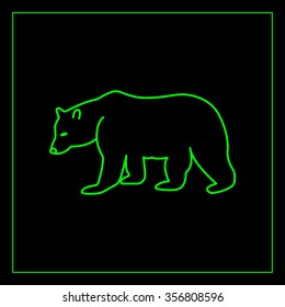 Bear symbol - vector illustration