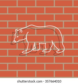 Bear symbol - vector illustration