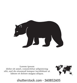 Bear symbol - vector illustration