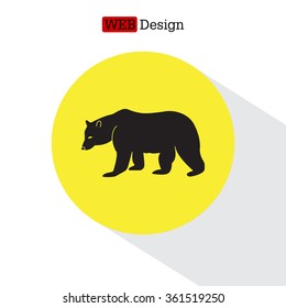 Bear symbol - vector illustration