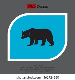 Bear symbol - vector illustration