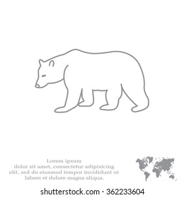 Bear symbol - vector illustration