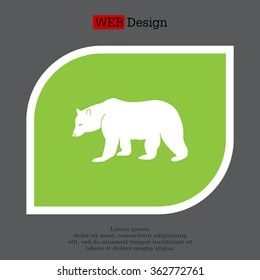 Bear symbol - vector illustration