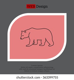Bear symbol - vector illustration