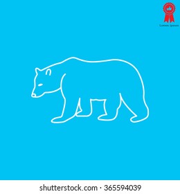 Bear symbol - vector illustration