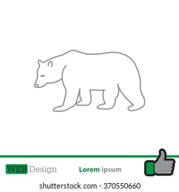 Bear symbol - vector illustration