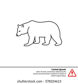Bear symbol - vector illustration