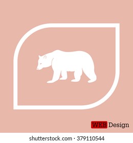 Bear symbol - vector illustration