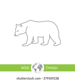 Bear symbol - vector illustration