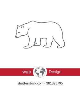 Bear symbol - vector illustration