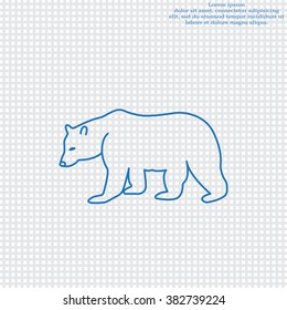 Bear symbol - vector illustration