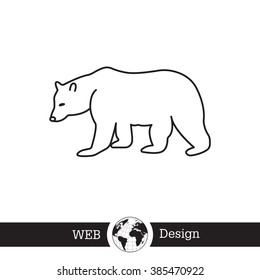 Bear symbol - vector illustration