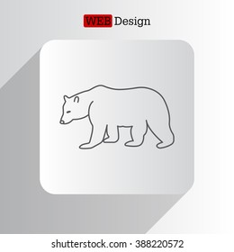 Bear symbol - vector illustration