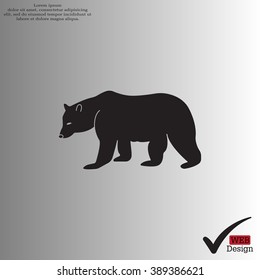 Bear symbol - vector illustration