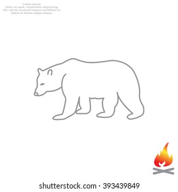 Bear symbol - vector illustration
