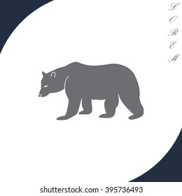Bear symbol - vector illustration