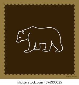 Bear symbol - vector illustration