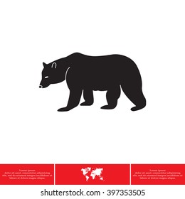 Bear symbol - vector illustration