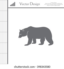 Bear symbol - vector illustration