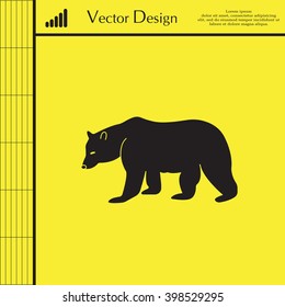 Bear symbol - vector illustration