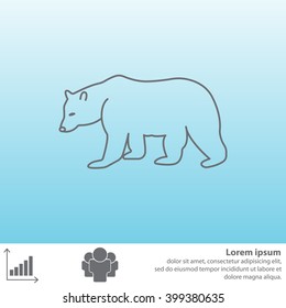 Bear symbol - vector illustration