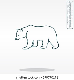 Bear symbol - vector illustration