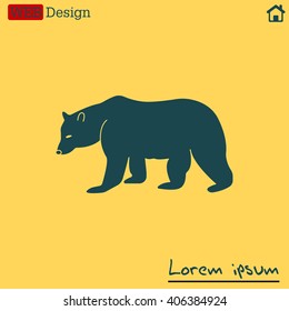 Bear symbol - vector illustration