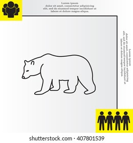 Bear symbol - vector illustration
