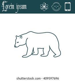 Bear symbol - vector illustration