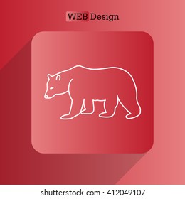 Bear symbol - vector illustration