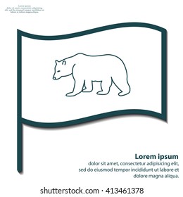 Bear symbol - vector illustration