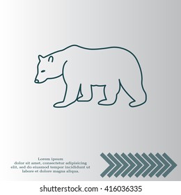 Bear symbol - vector illustration