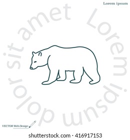 Bear symbol - vector illustration