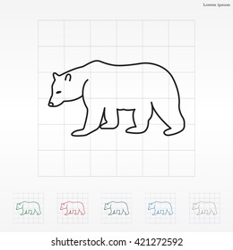 Bear symbol - vector illustration